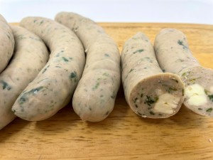 Feta-Spinat-Bratwurst